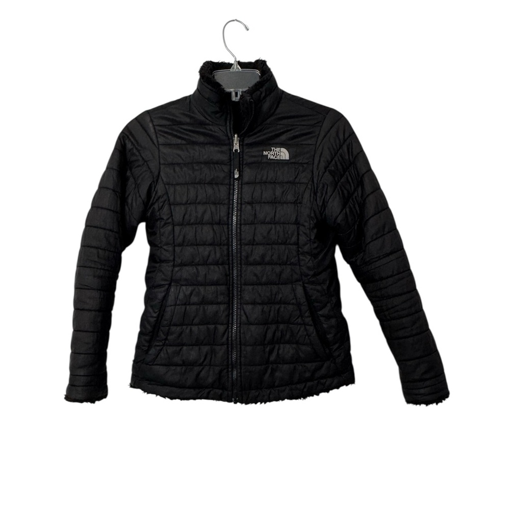 The North Face Women's Quilted Black Puffer Jacket Girls Size L 14/16